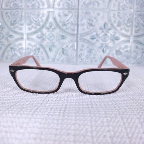 Ray-Ban Eyeglasses RB 5150 5024 Black on Pink Rectangular Frame 50[]19 135 - Picture 1 of 6